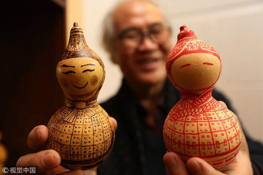 Calabash Carvings by Xi’an Artist Liang Ping’an Showcase Rich Historical and Cultural Heritage