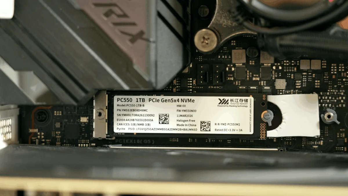 YMTC PC550 PCIe 5.0 SSD Delivers Robust Performance and Exceptional Thermal Management for Compact Systems